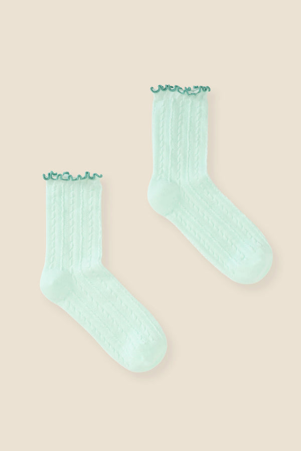 Princess Highway - Mint Frill Top Sock - mint