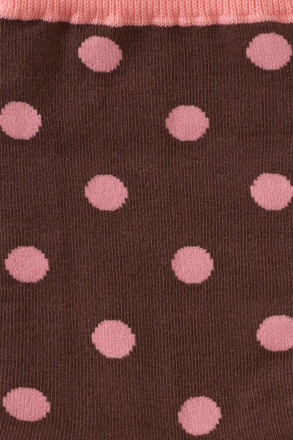 Princess Highway - Chocolate Polka Dot Sock - chocolate