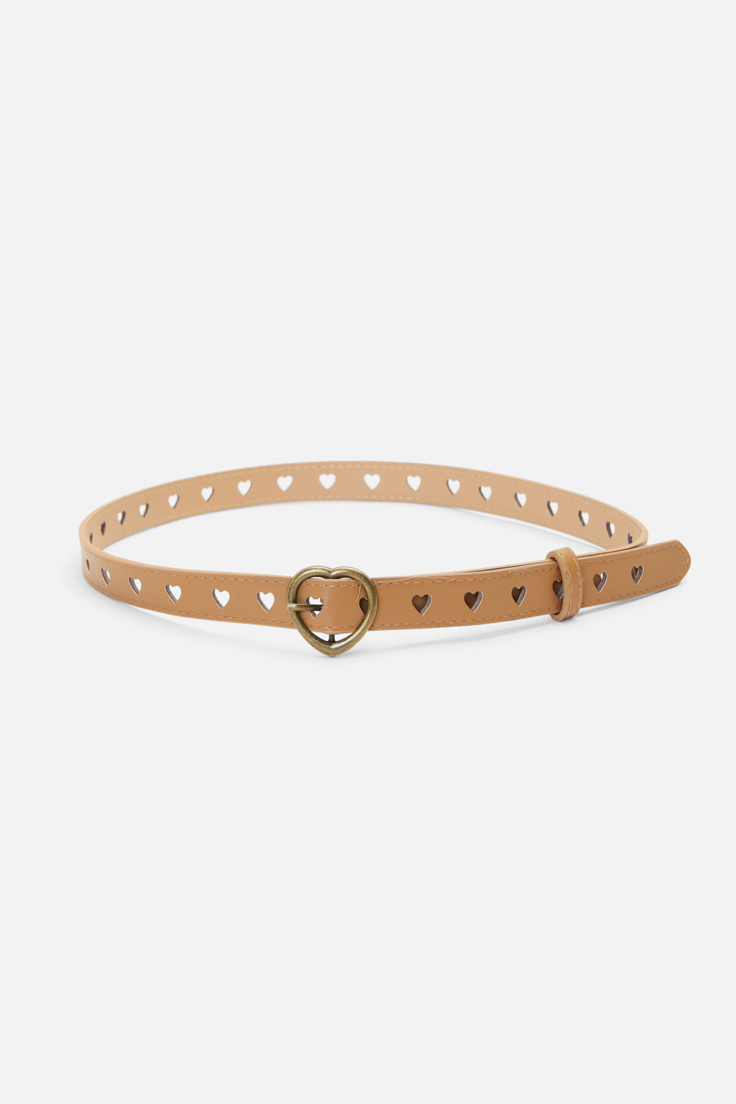 Faux leather belt with heart buckle - pull&bear