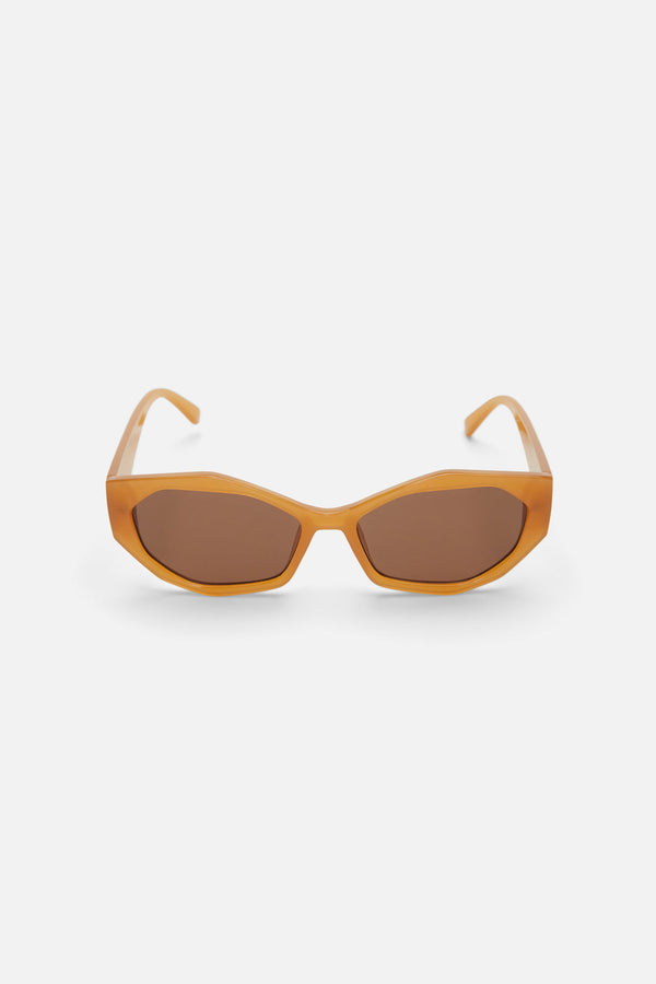 Princess Highway - Edgy Cats Eye Sunglasses - tan