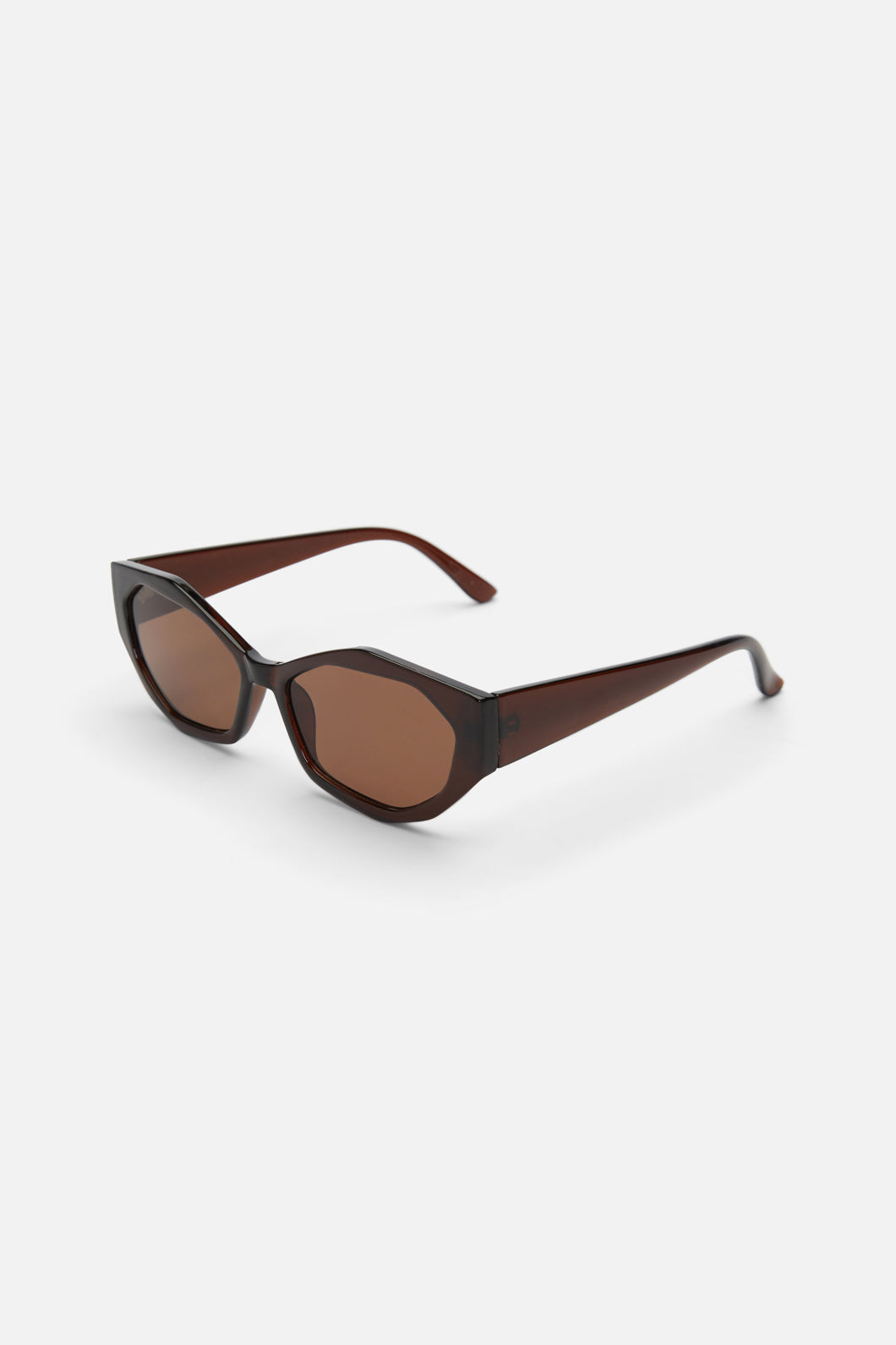 Princess Highway - Edgy Cats Eye Sunglasses - chocolate