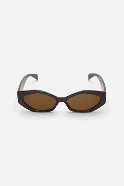 Princess Highway - Edgy Small Cat Sunglasses - chocolate