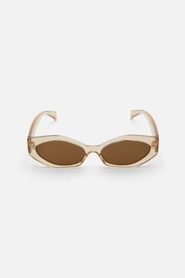 Princess Highway - Edgy Small Cat Sunglasses - champagne
