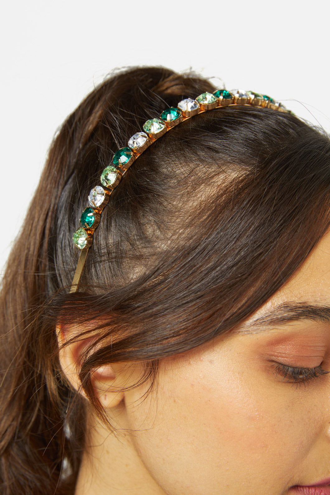 Princess Highway - Rhinestone Headband - green