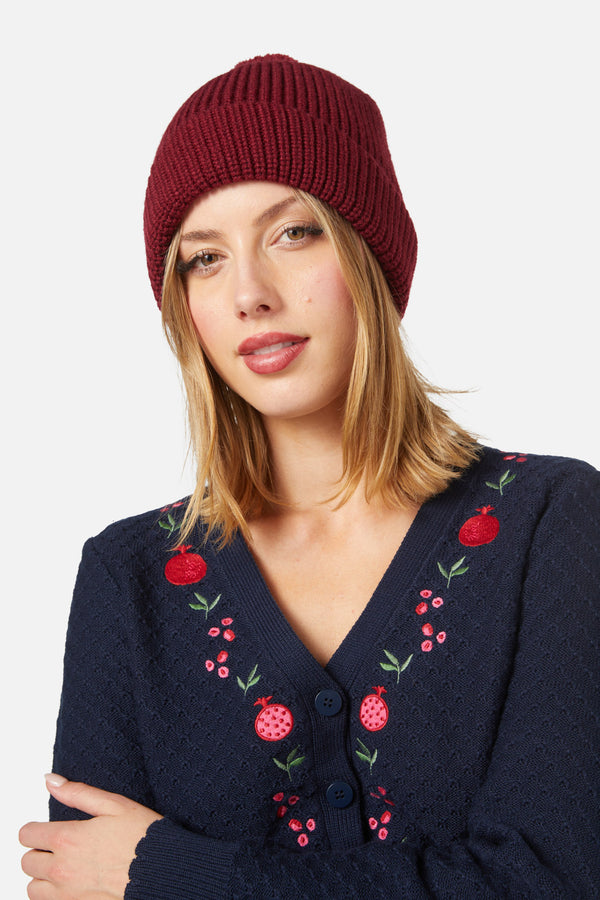 Princess Highway - Pom Beanie - dark-red