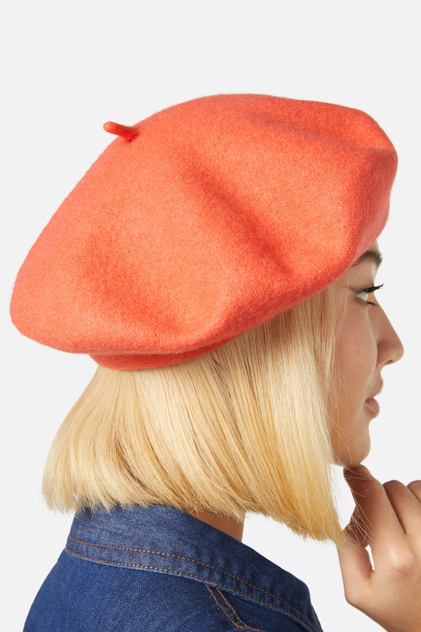 Princess Highway - Colour Wool Beret - orange