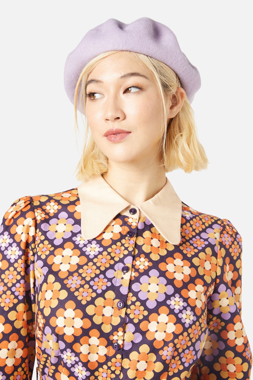 Princess Highway - Colour Wool Beret - lilac