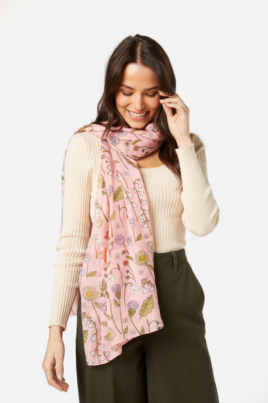 Princess Highway - Spring Garden Scarf - pink