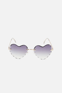 Princess Highway - Cool Grey Heart Sunglasses - cool-grey