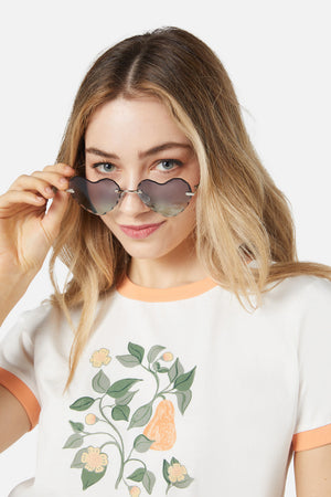 Princess Highway - Green Fade Heart Sunglasses - green-fade