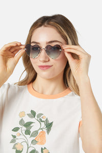 Princess Highway - Green Fade Heart Sunglasses - green-fade