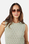 Princess Highway - Warm Grey Heart Sunglasses - warm-grey