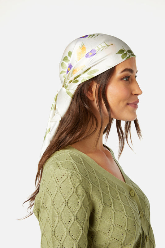 Princess Highway - Bottle Brush Satin Scarf - cream