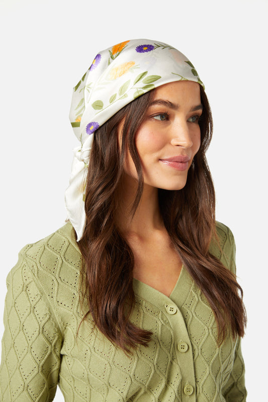 Princess Highway - Bottle Brush Satin Scarf - cream
