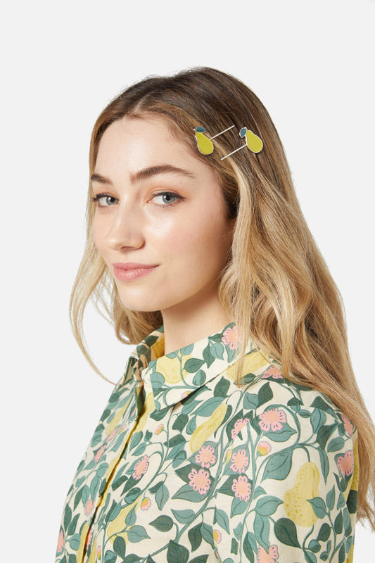 Princess Highway - Pear Hair Clips - yellow