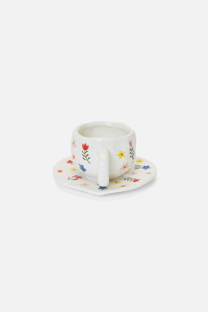 Princess Highway - Flower Cup & Saucer - cream