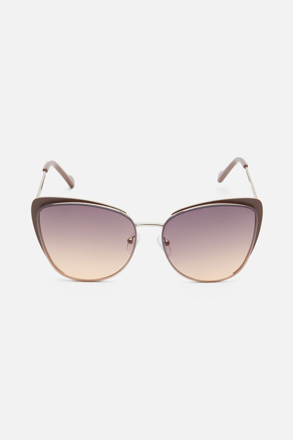 Princess Highway - Tan Angled Sunglasses - tan
