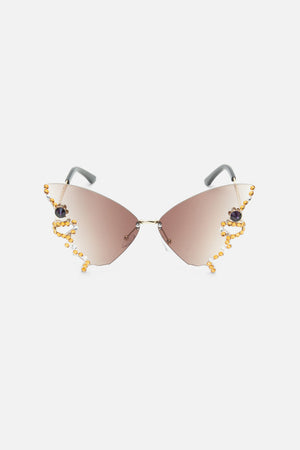Princess Highway - Choc Butterfly Sparkle Sunglasses - chocolate