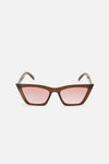 Princess Highway - Choc Pointed Corner Sunglasses - chocolate