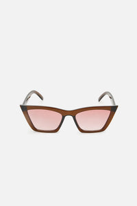 Princess Highway - Choc Pointed Corner Sunglasses - chocolate