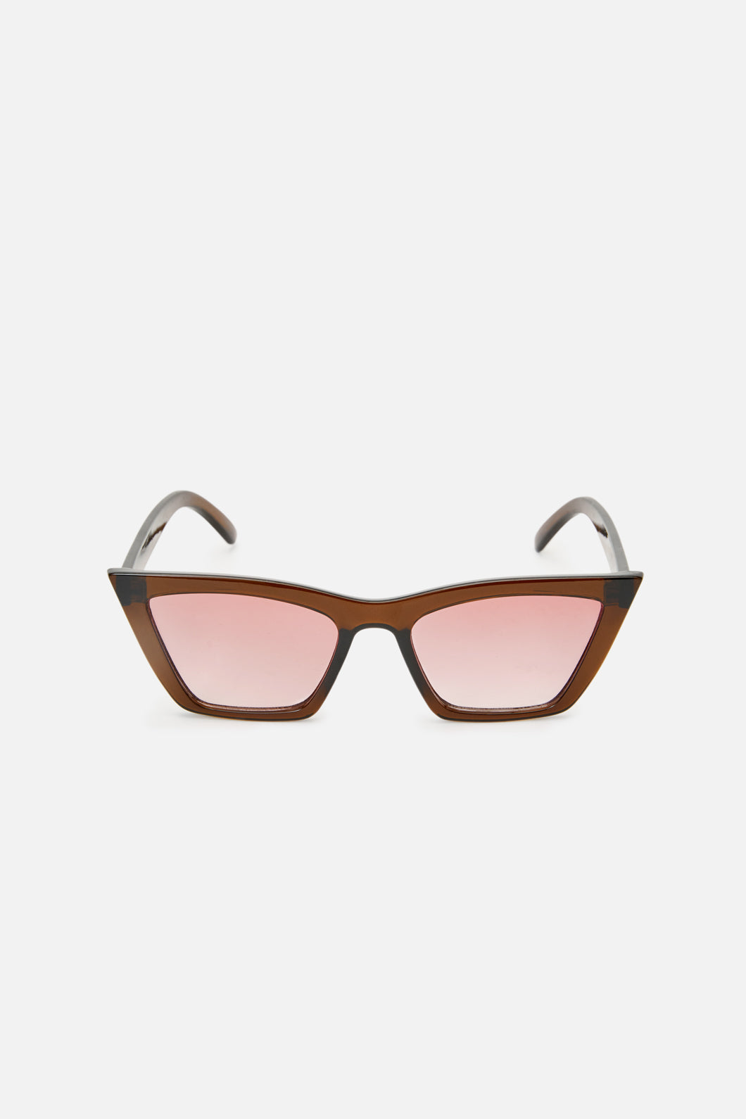 Princess Highway - Choc Pointed Corner Sunglasses - chocolate