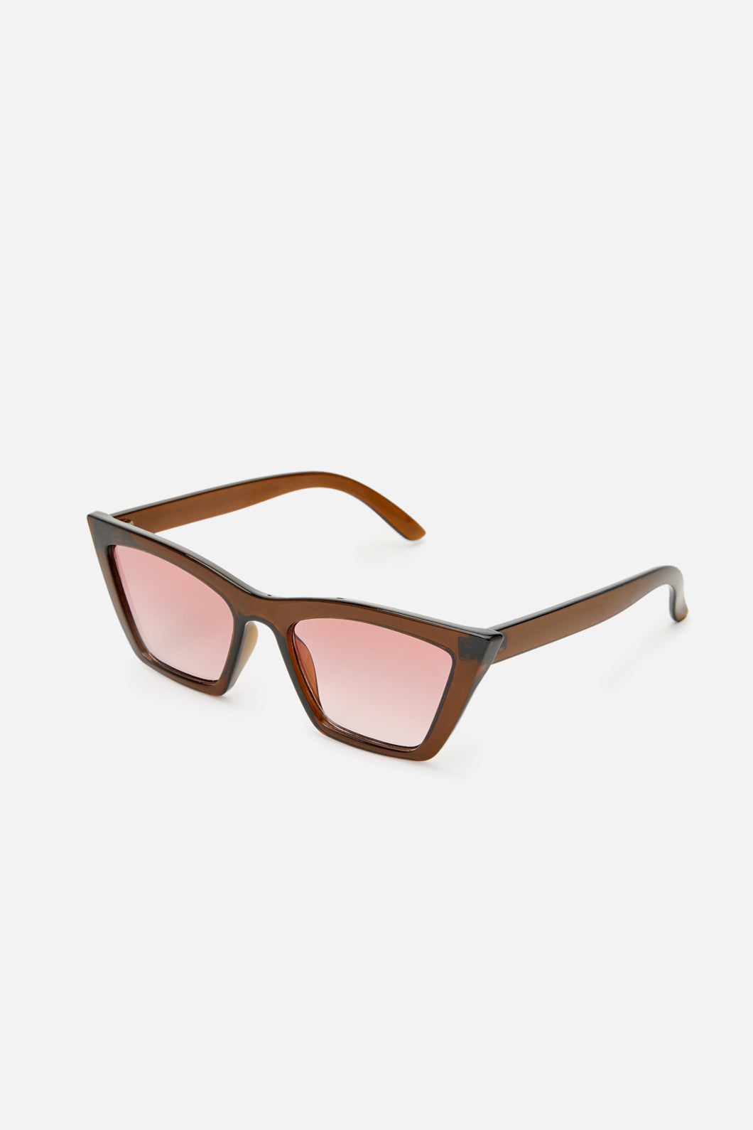 Princess Highway - Choc Pointed Corner Sunglasses - chocolate