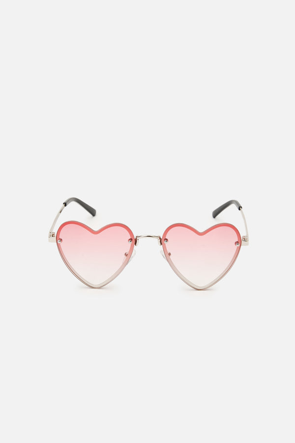 Princess Highway - Rose Fade Heart Sunglasses - rose