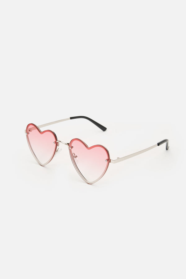 Princess Highway - Rose Fade Heart Sunglasses - rose