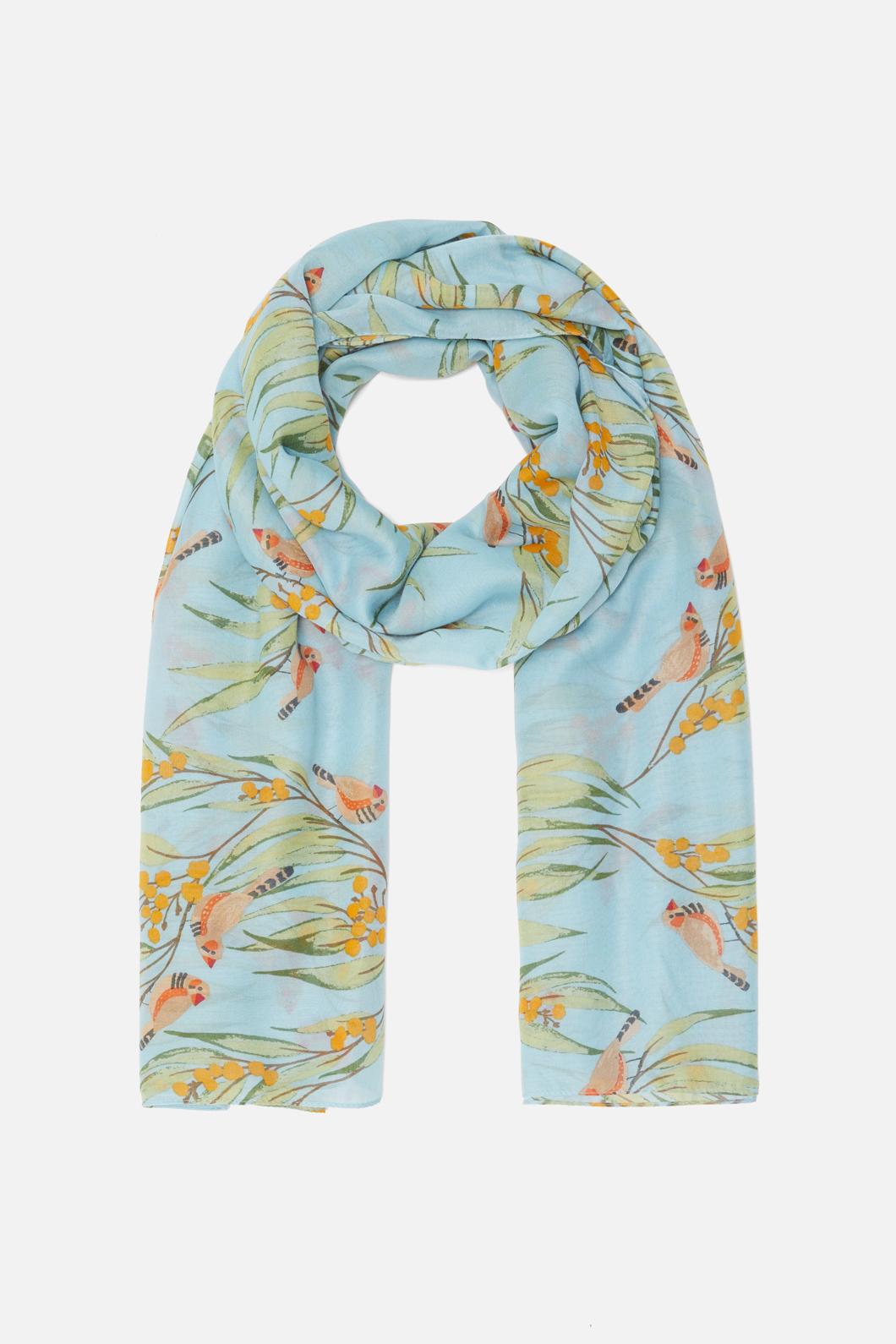 Princess Highway - Zebra Finch Scarf - blue
