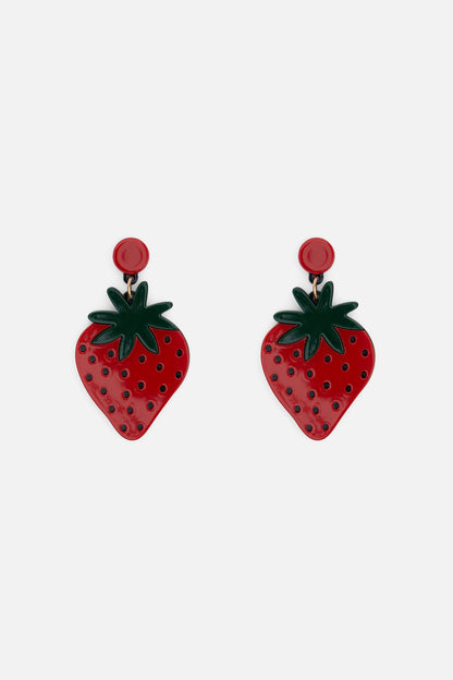 Princess Highway - Strawberry Earrings - red