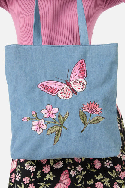 Princess Highway - Butterfly Denim Tote - indigo