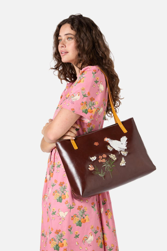 Princess Highway - Pretty Chicken Tote - chocolate