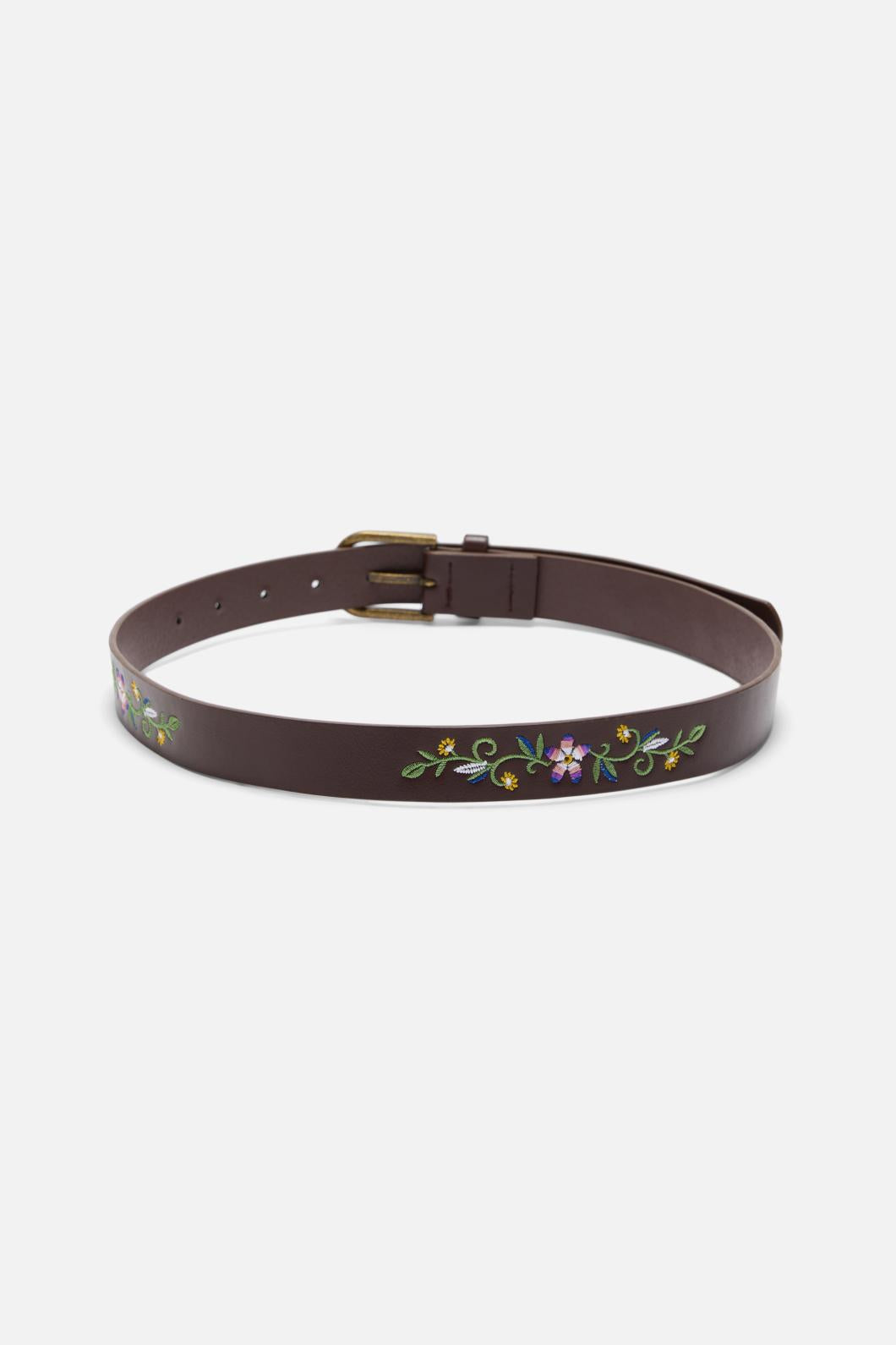 Princess Highway - Choc Embroidered Belt - chocolate