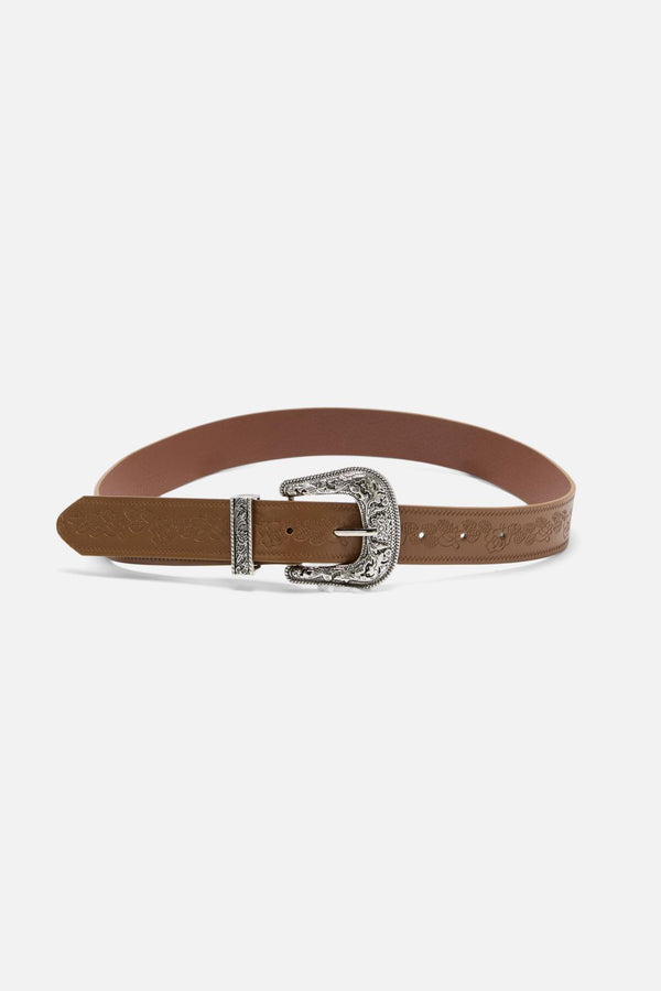 Princess Highway - Engraved Belt - tan