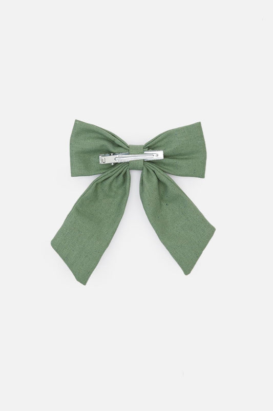 Princess Highway - Flower Bow Hair Clip - green
