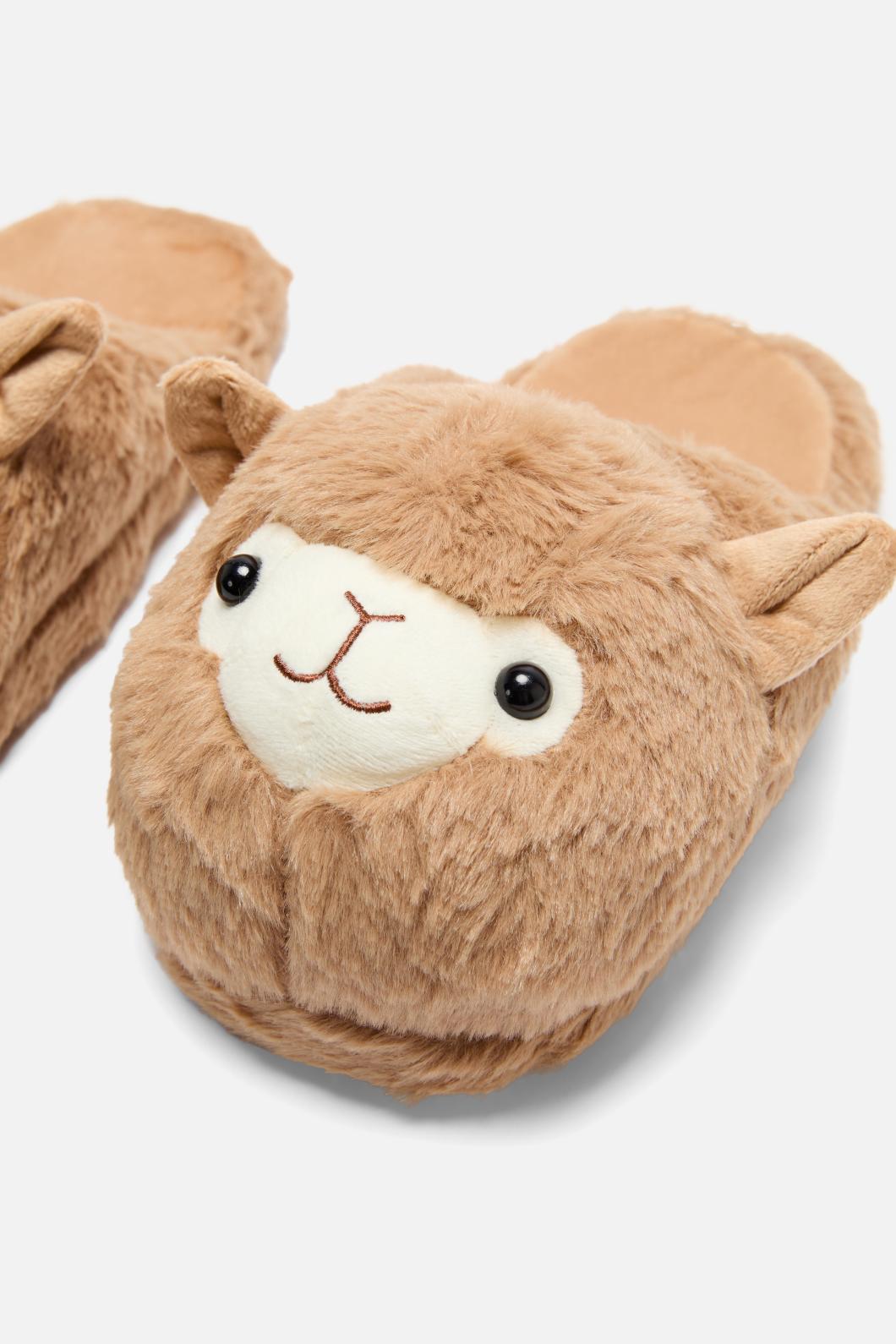 Princess Highway - Llama Slippers - tan