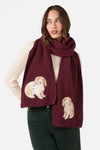 Princess Highway - Coco Rabbit Knit Scarf - burgundy