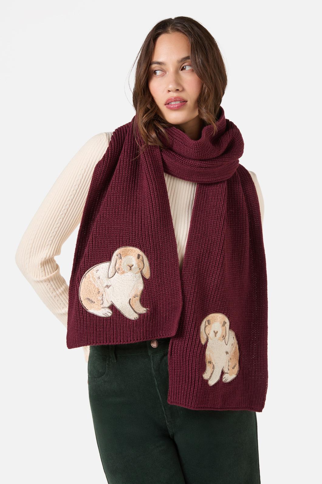 Princess Highway - Coco Rabbit Knit Scarf - burgundy