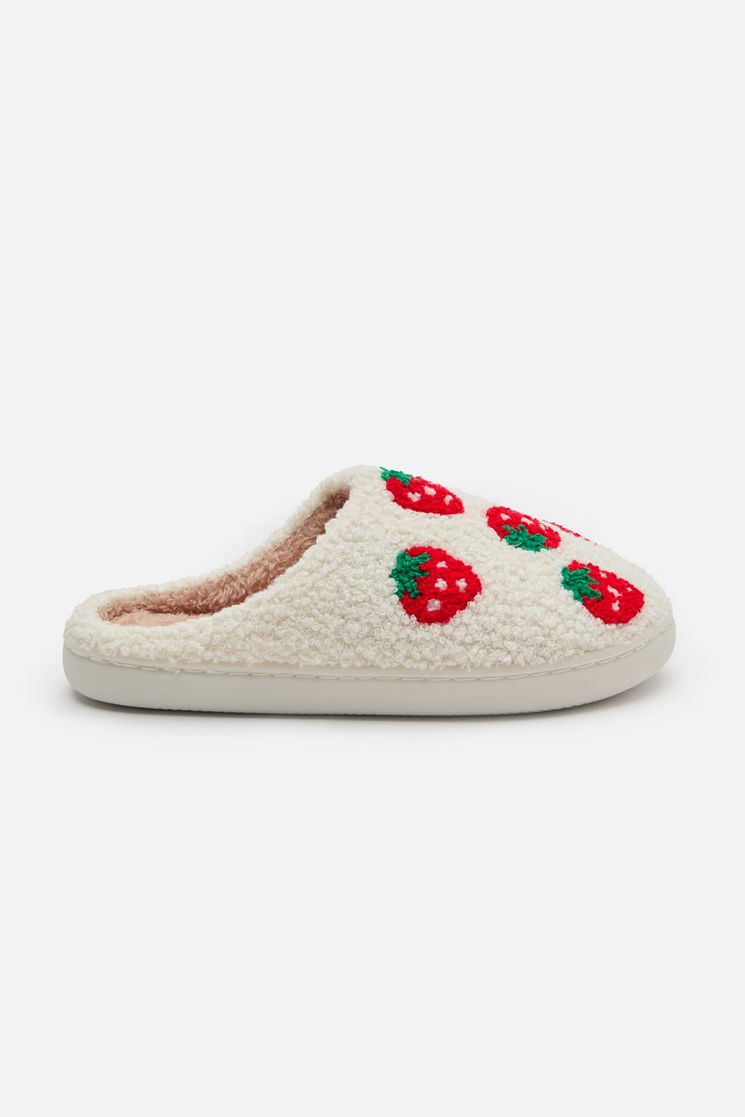 Princess Highway - Strawberry Slippers - white