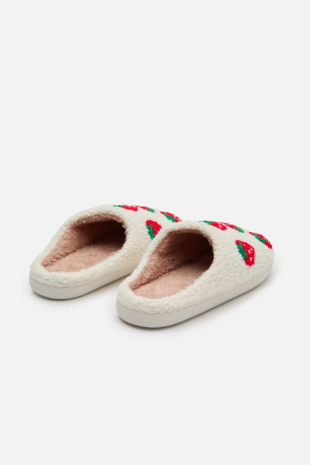 Princess Highway - Strawberry Slippers - white