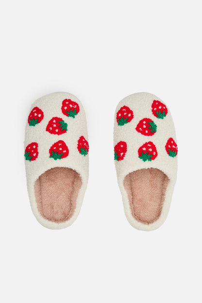 Princess Highway - Strawberry Slippers - white