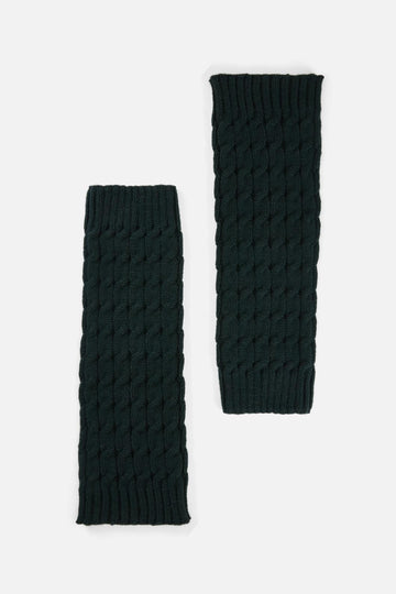 Dark Teal Cable Leg Warmers