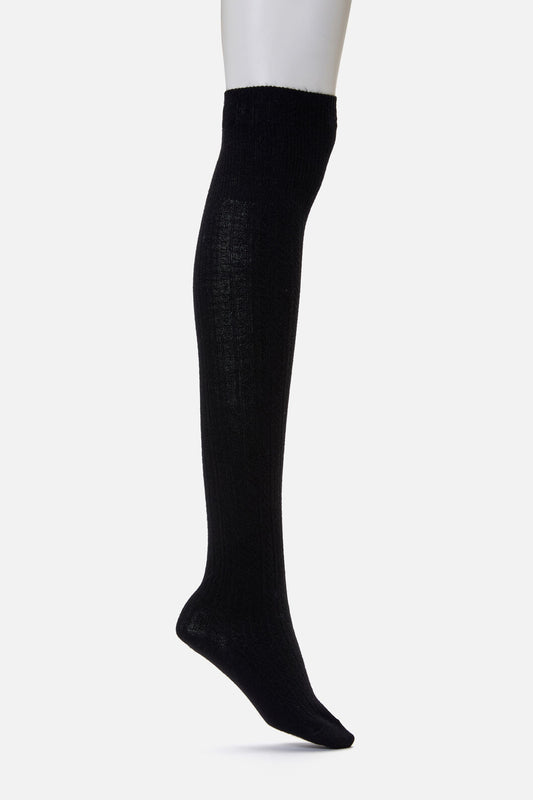 Princess Highway - Black Over The Knee Socks - black