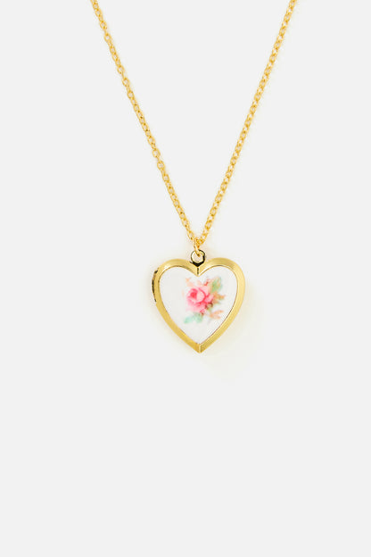 Princess Highway - Pink Flower Vintage Locket - pink