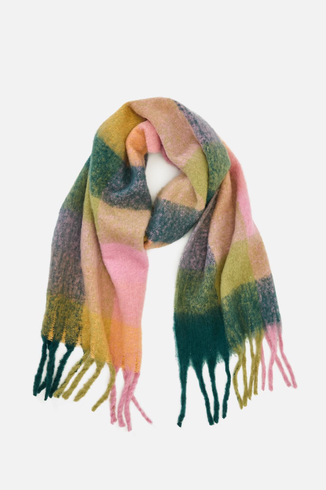 Princess Highway - Green Pink Snug Scarf - green-pink