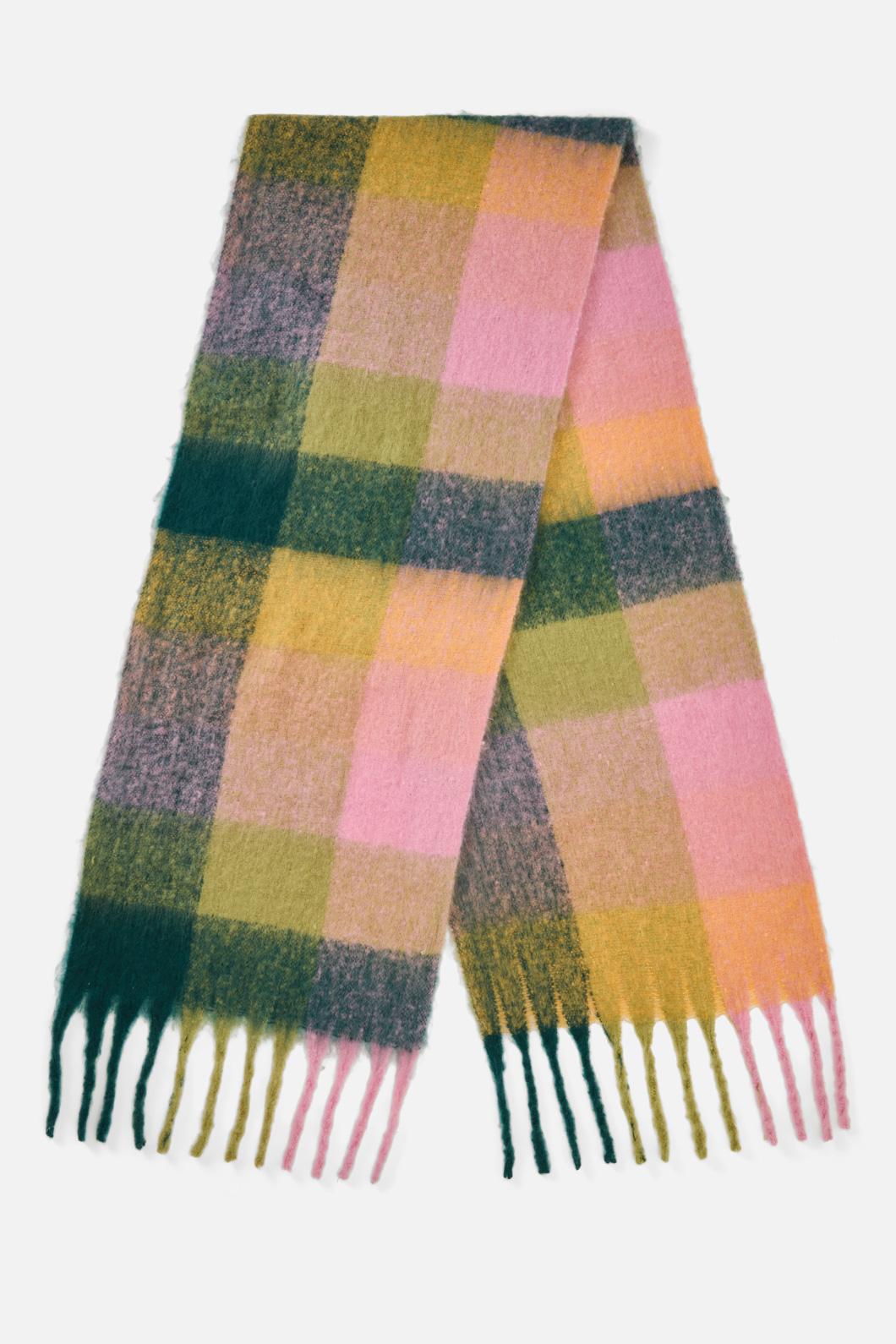 Princess Highway - Green Pink Snug Scarf - green-pink