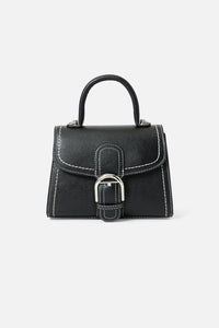 Princess Highway - Black Buckle Handbag - black