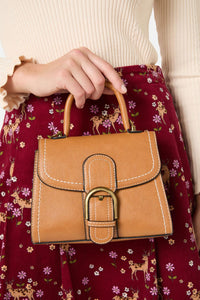 Princess Highway - Tan Buckle Handbag - tan
