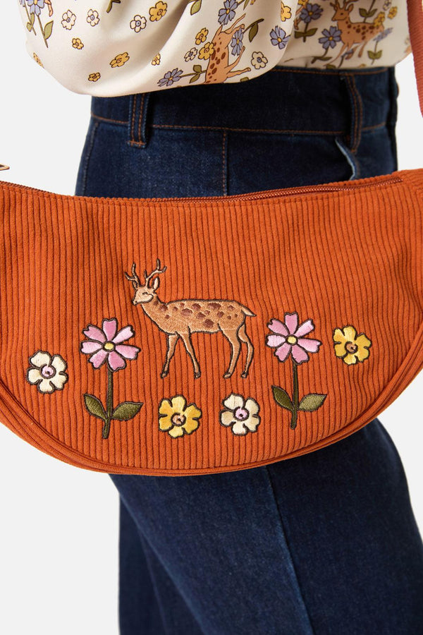 Princess Highway - Meadow Deer Cord Bag - rust