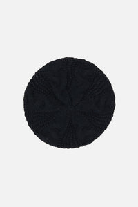 Princess Highway - Black Cable Knit Beret - black